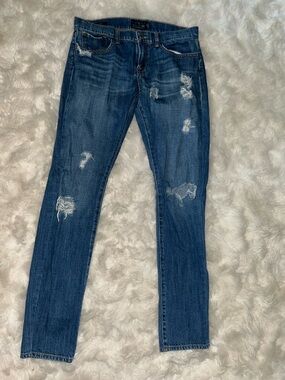 Lucky Brand Women's Skinny Ripped Jeans - Blue